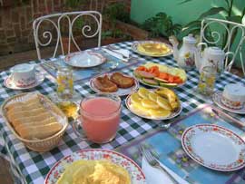 Petit déjeuner chez Gustavo à Trinidad