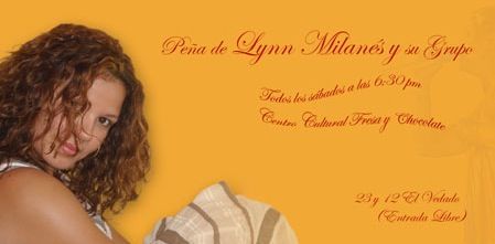 Peña de Lynn Milanes y su grupo